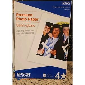 13x19 Epson S041327 SEMI-GLOSS Premium Photo Paper 13 "X 19" 6 Sheets